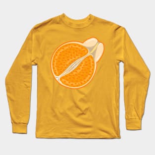 Sumo Orange Slice Graphic Fresh and Zesty Citrus Vibes for Summer Long Sleeve T-Shirt